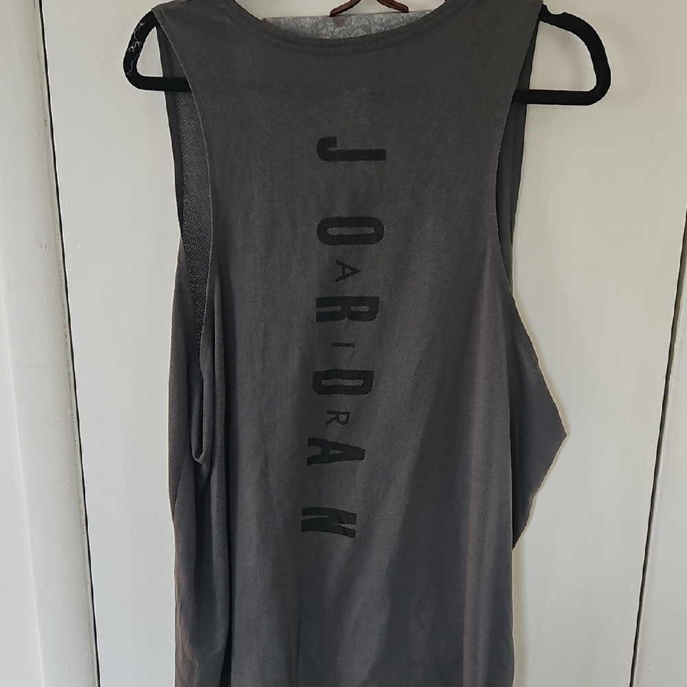 Jordan men's Gray Tank Top with Jumpman Logo - Picture 2 of 5